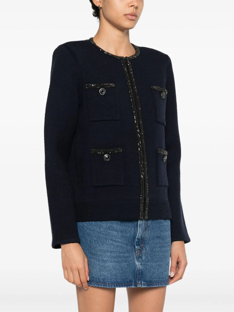 Strickjacke mit Verzierung 