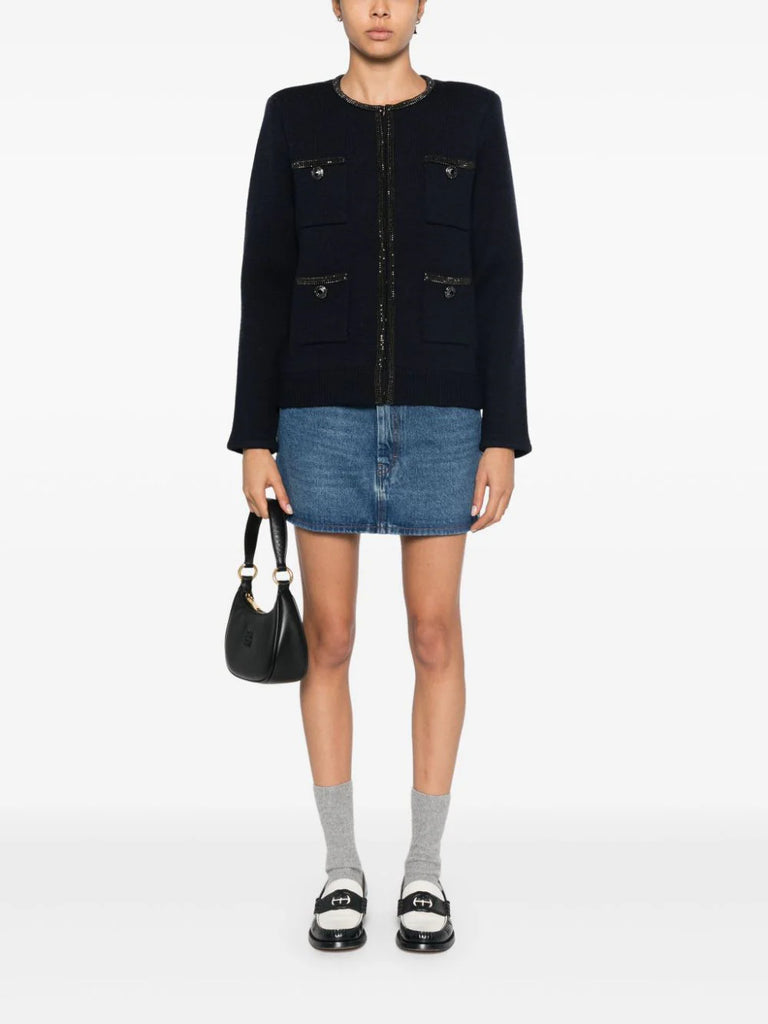 Strickjacke mit Verzierung 