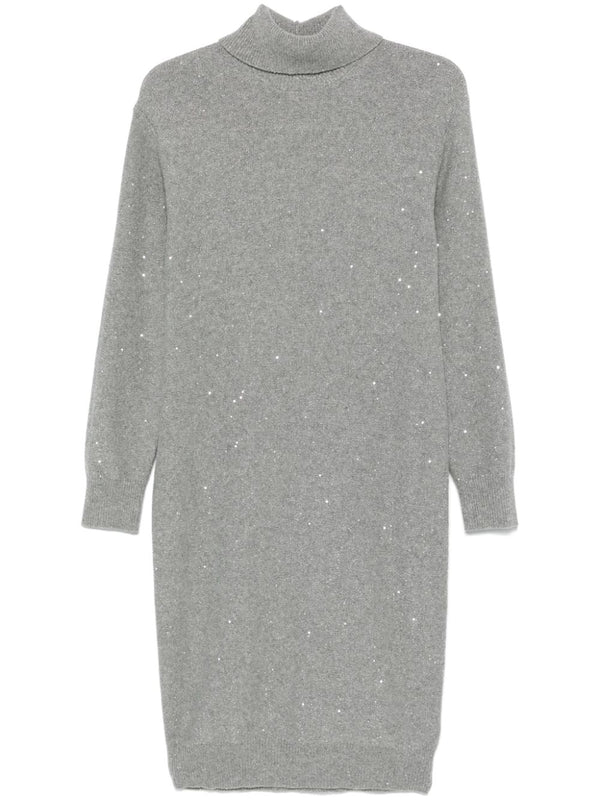 sequinned midi dress