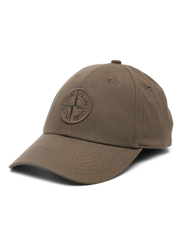 Compass-embroidered cap