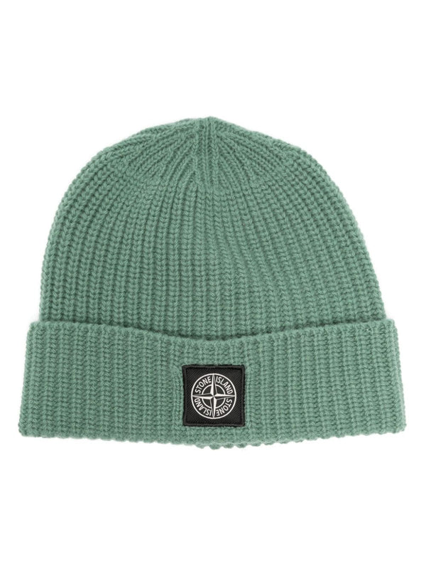 Compass-appliqué beanie