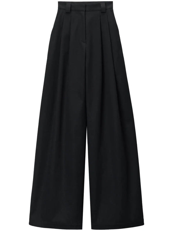 high-waisted wide-leg trousers