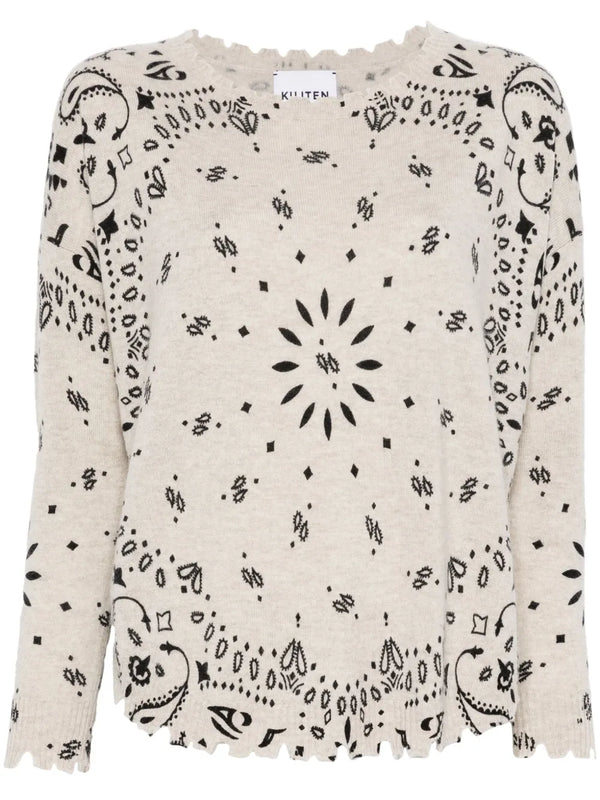 bandana-print sweater