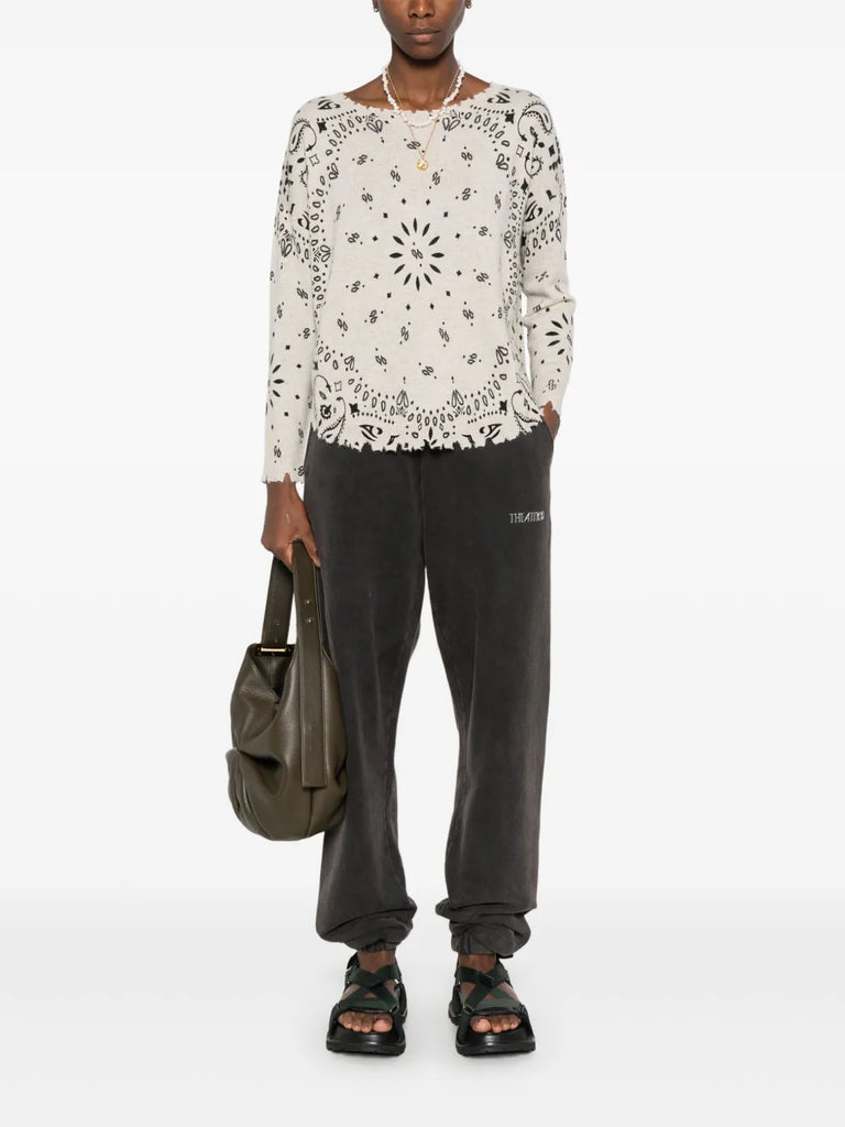bandana-print sweater