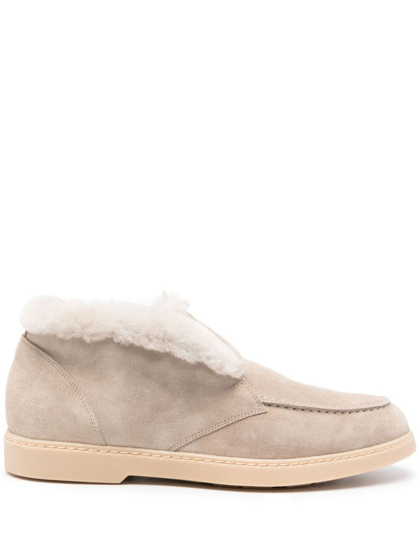 shearling suede loafers