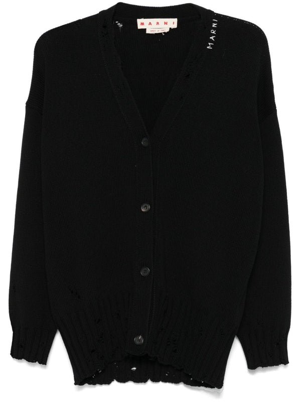 dishevelled cotton cardigan