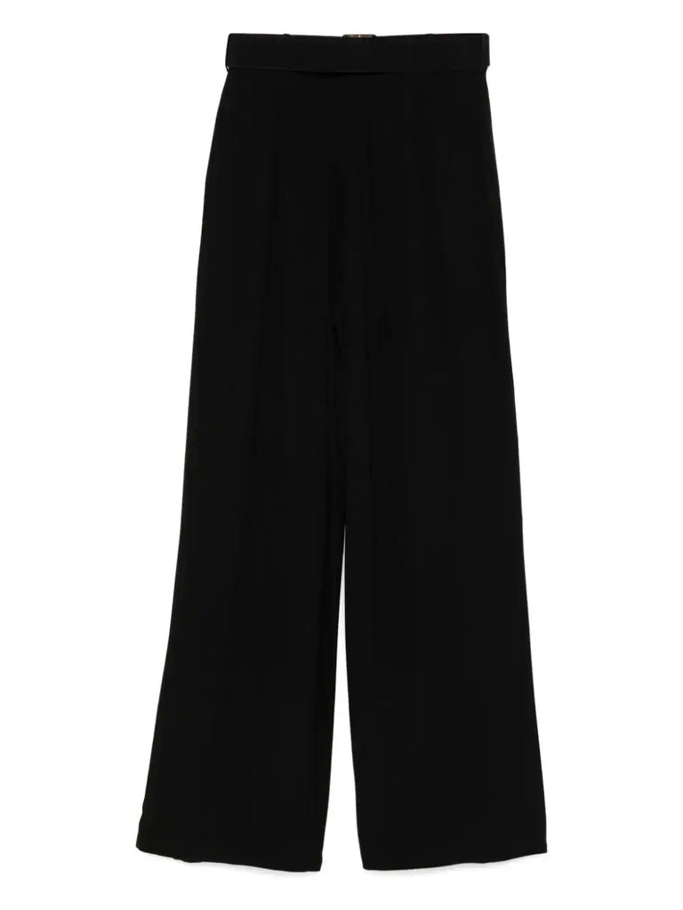 belted wide leg trousers