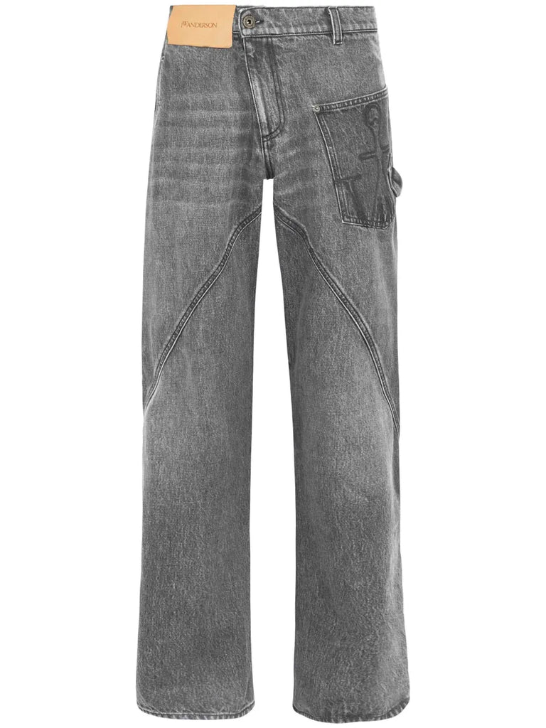 verdrehte Workwear-Jeans 