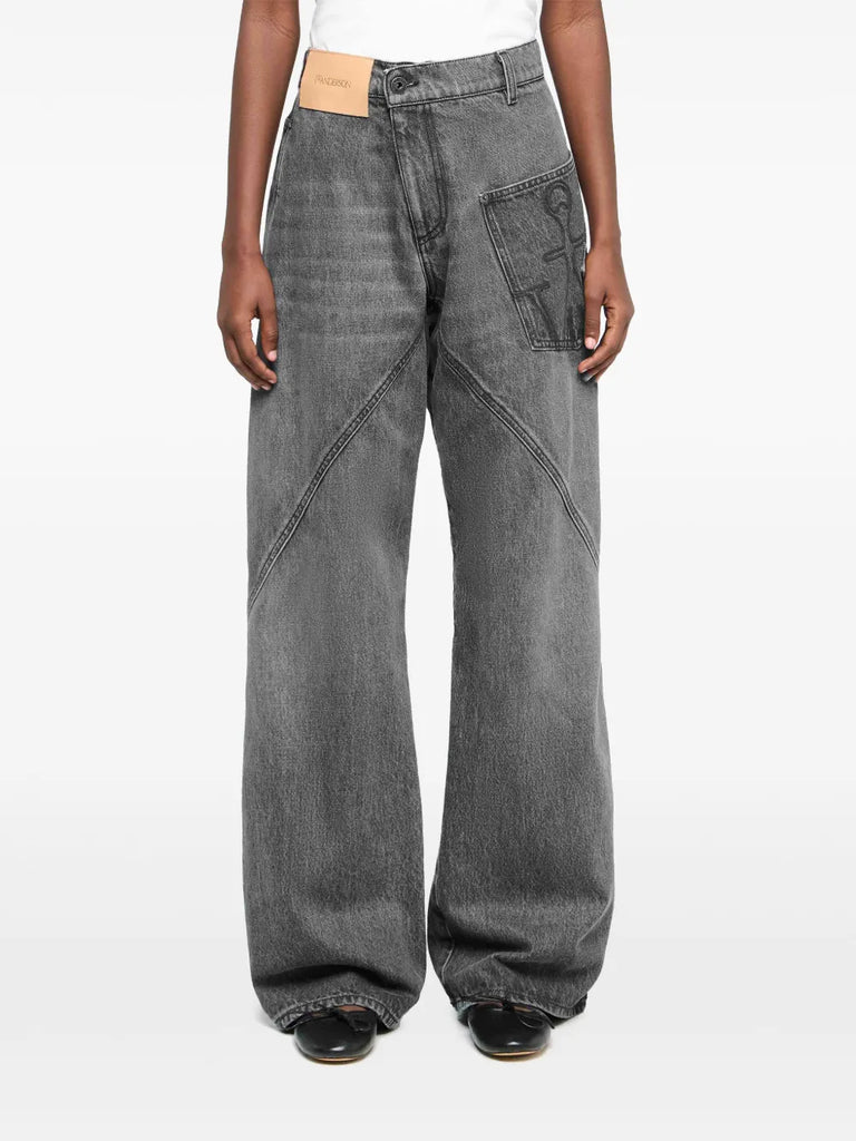 verdrehte Workwear-Jeans 