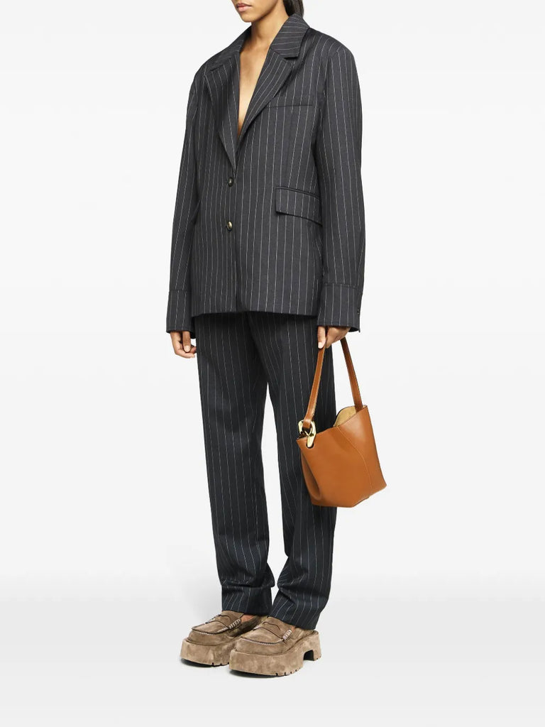 straight-leg tailored trousers
