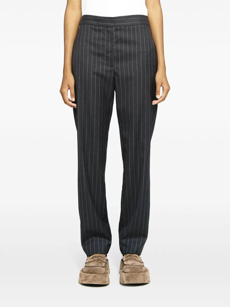 straight-leg tailored trousers