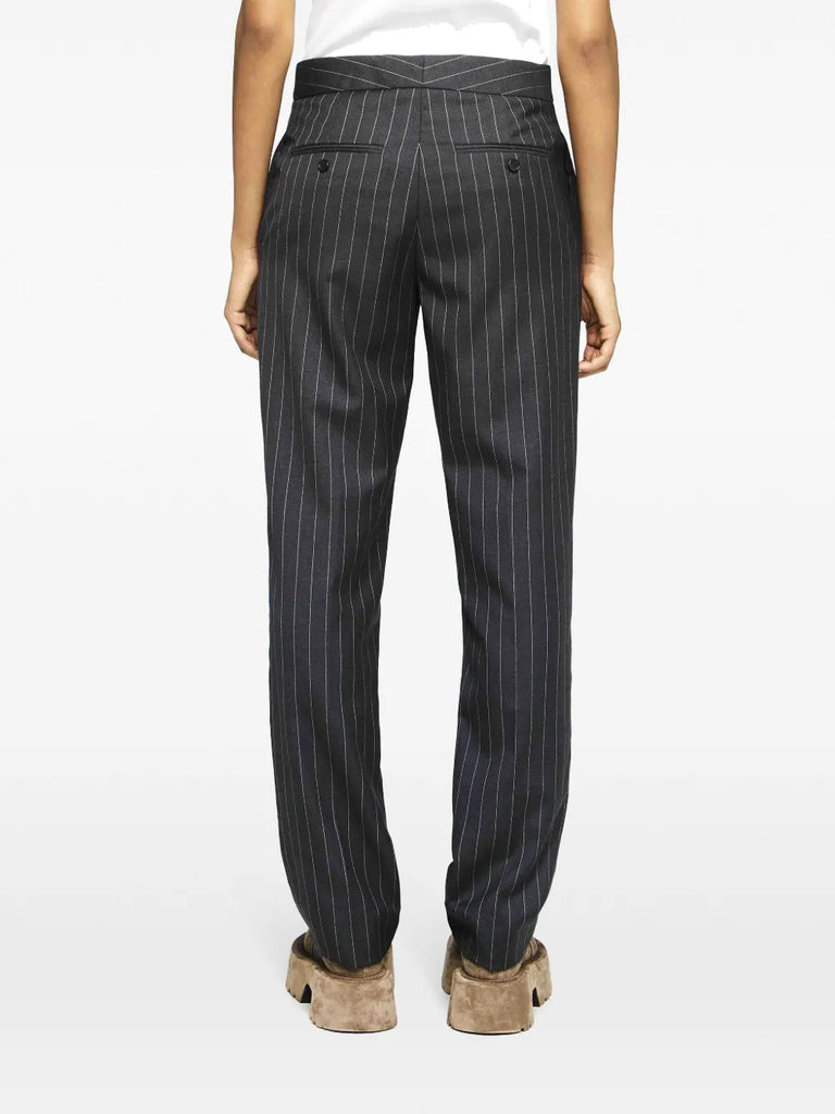 straight-leg tailored trousers