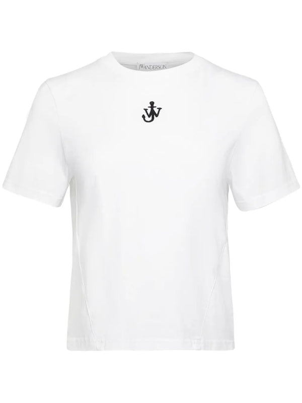 Anchor-embroidered T-shirt