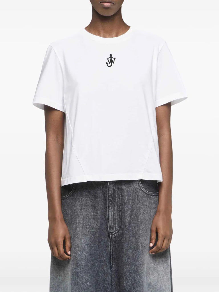 Anchor-embroidered T-shirt