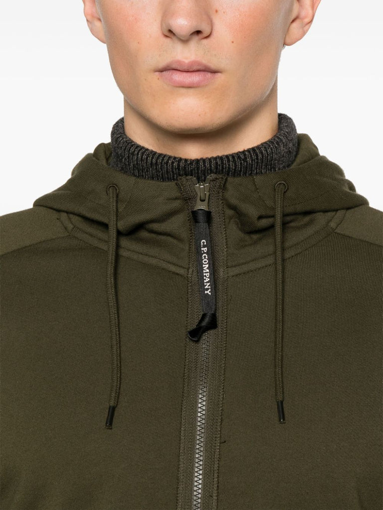 Kapuzenjacke mit Reißverschluss und Brillendetail 