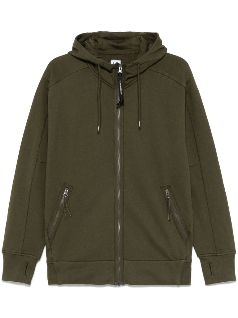 Kapuzenjacke mit Reißverschluss und Brillendetail 