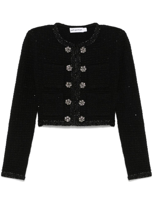 textured knit jacket