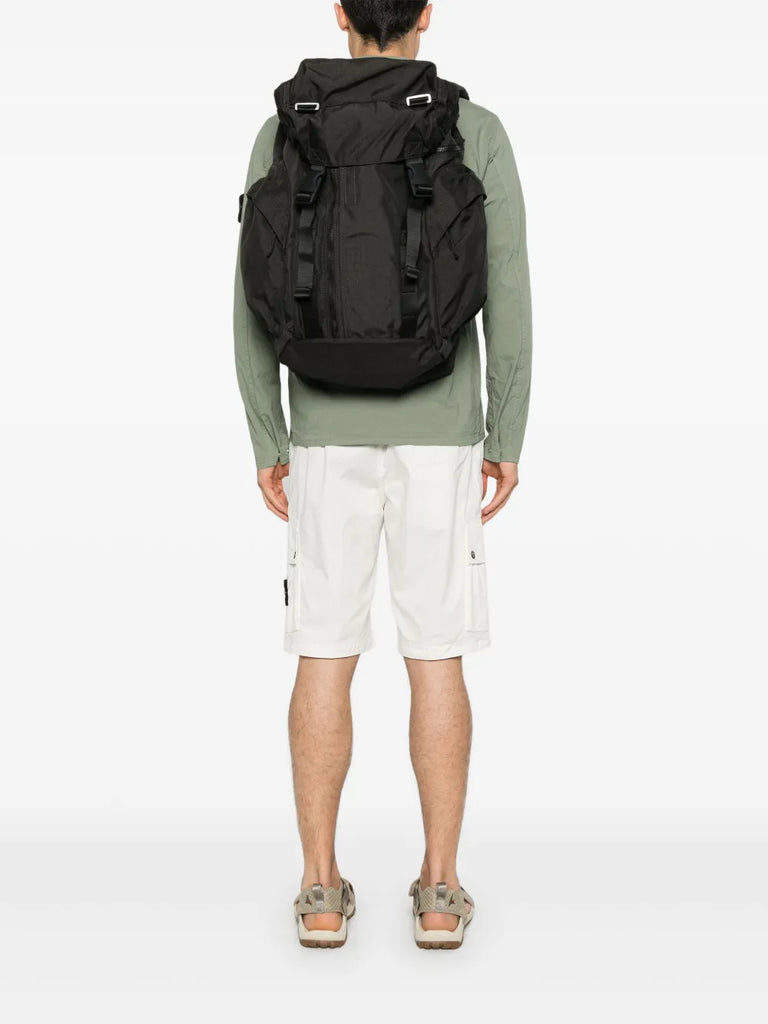 foldover-top canvas backpack