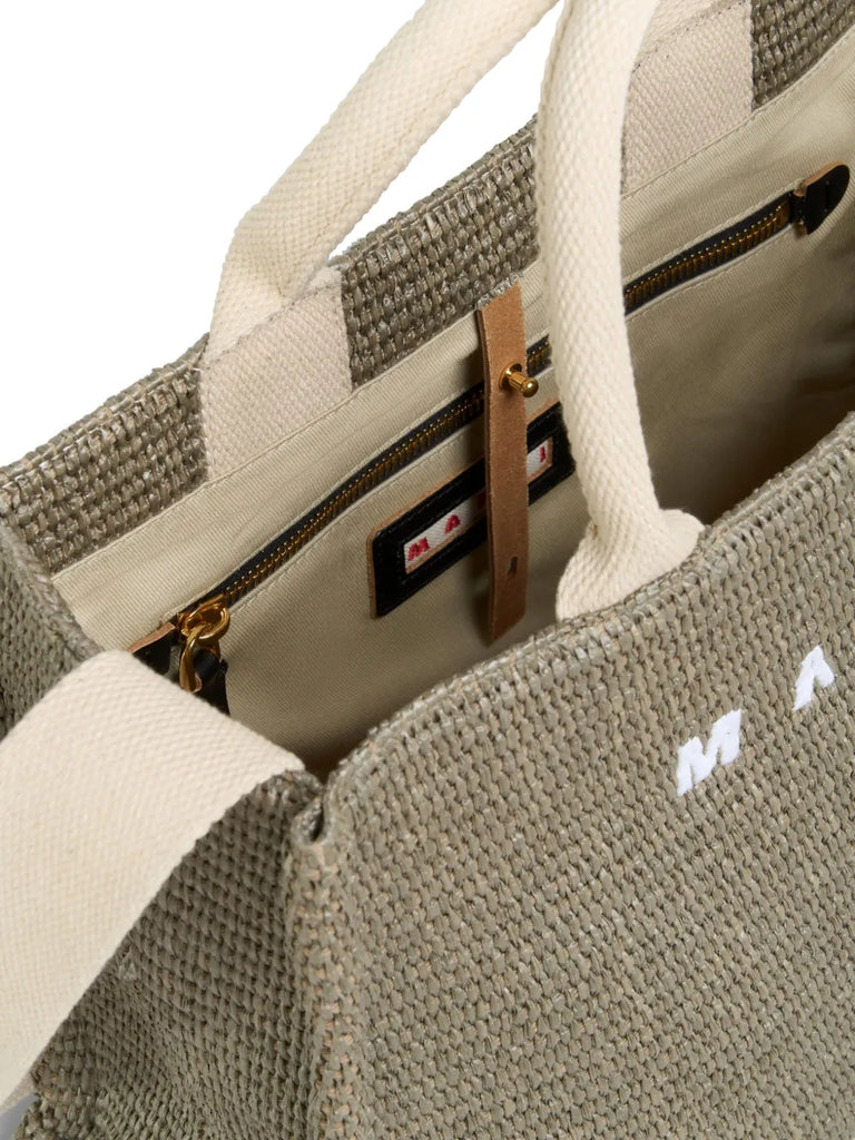 small raffia tote bag