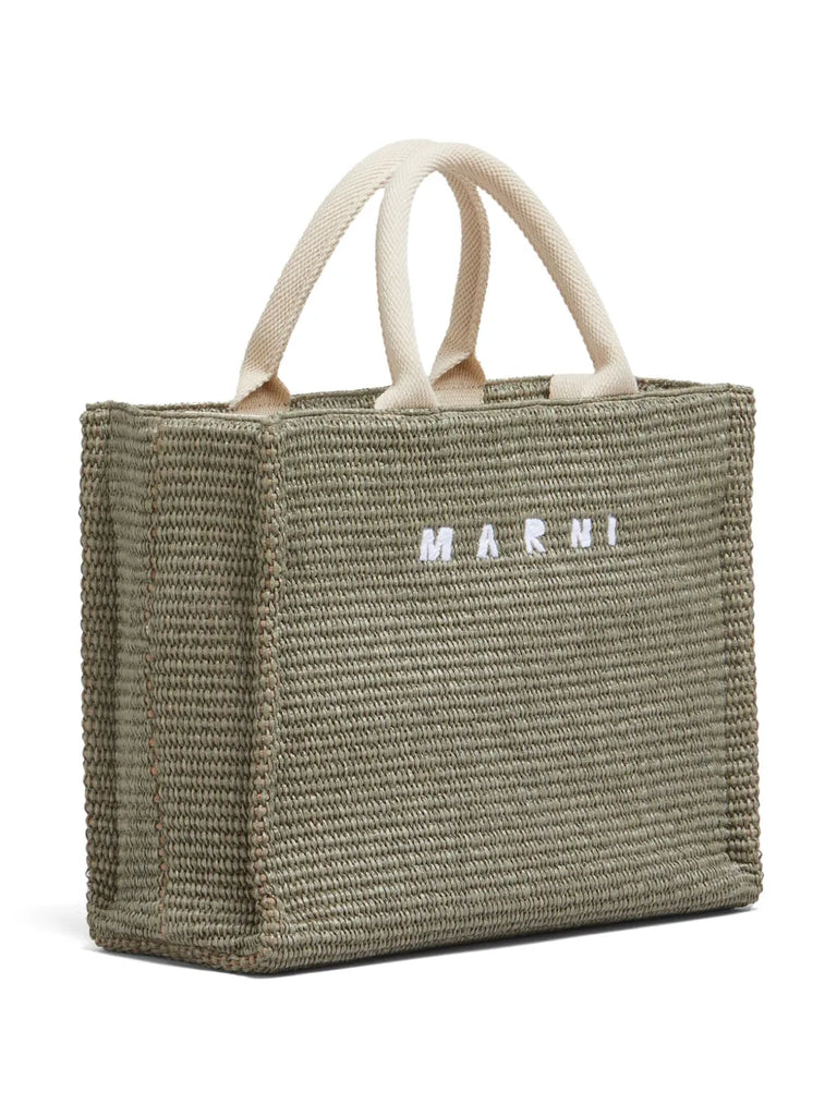 small raffia tote bag