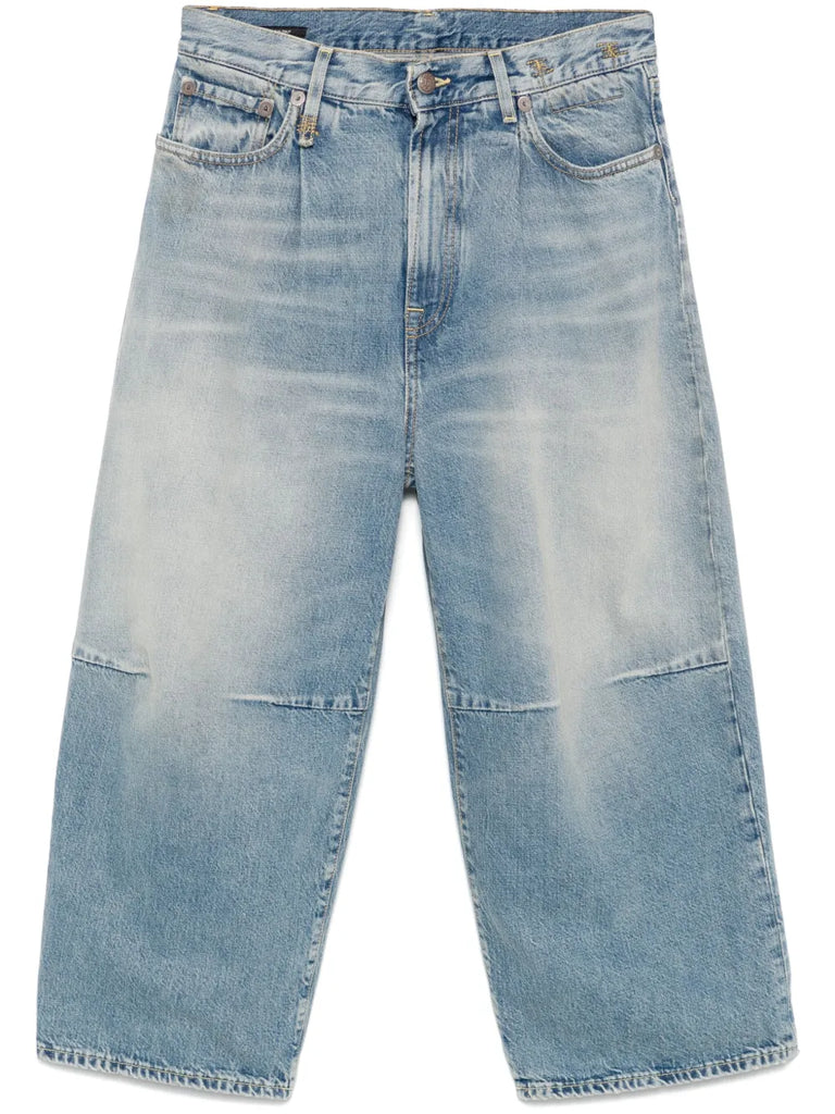 wide-leg cropped jeans
