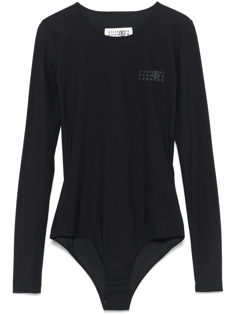 numbers-motif bodysuit