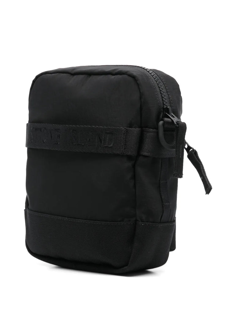 logo-embroidered messenger bag