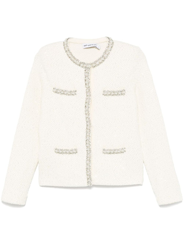 pearl-embellished cardigan