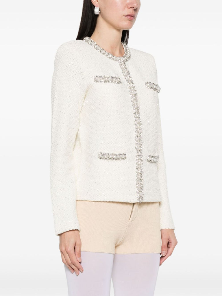 pearl-embellished cardigan