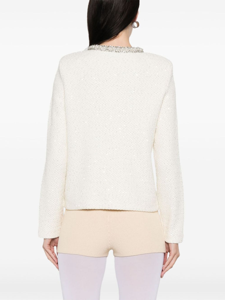 pearl-embellished cardigan
