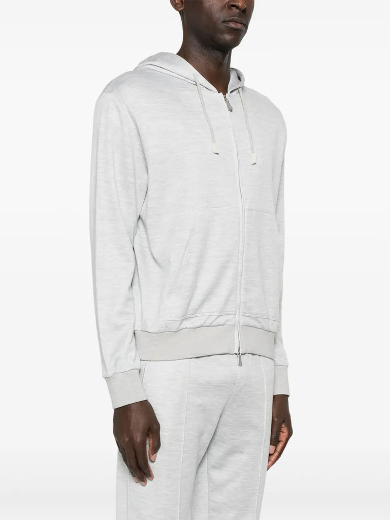 mélange-effect hoodie