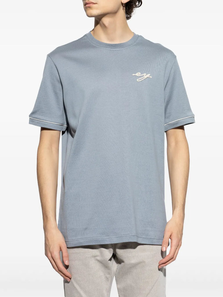 logo-embroidered T-shirt