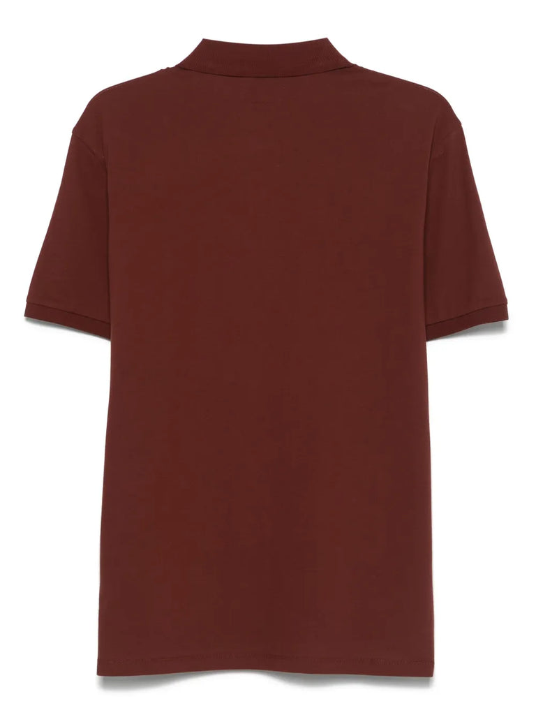 logo-patch polo shirt