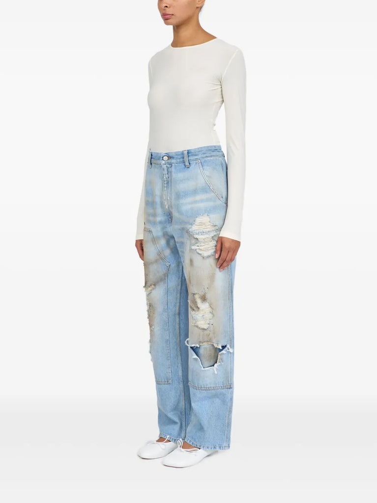distressed jeans