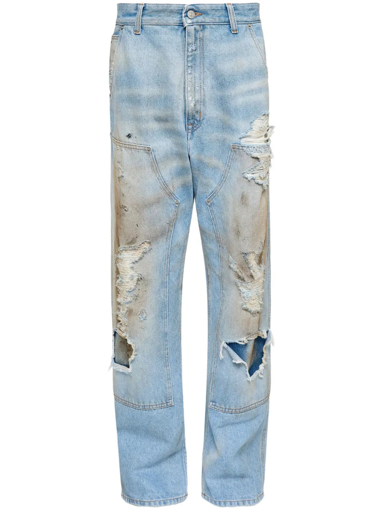 distressed jeans