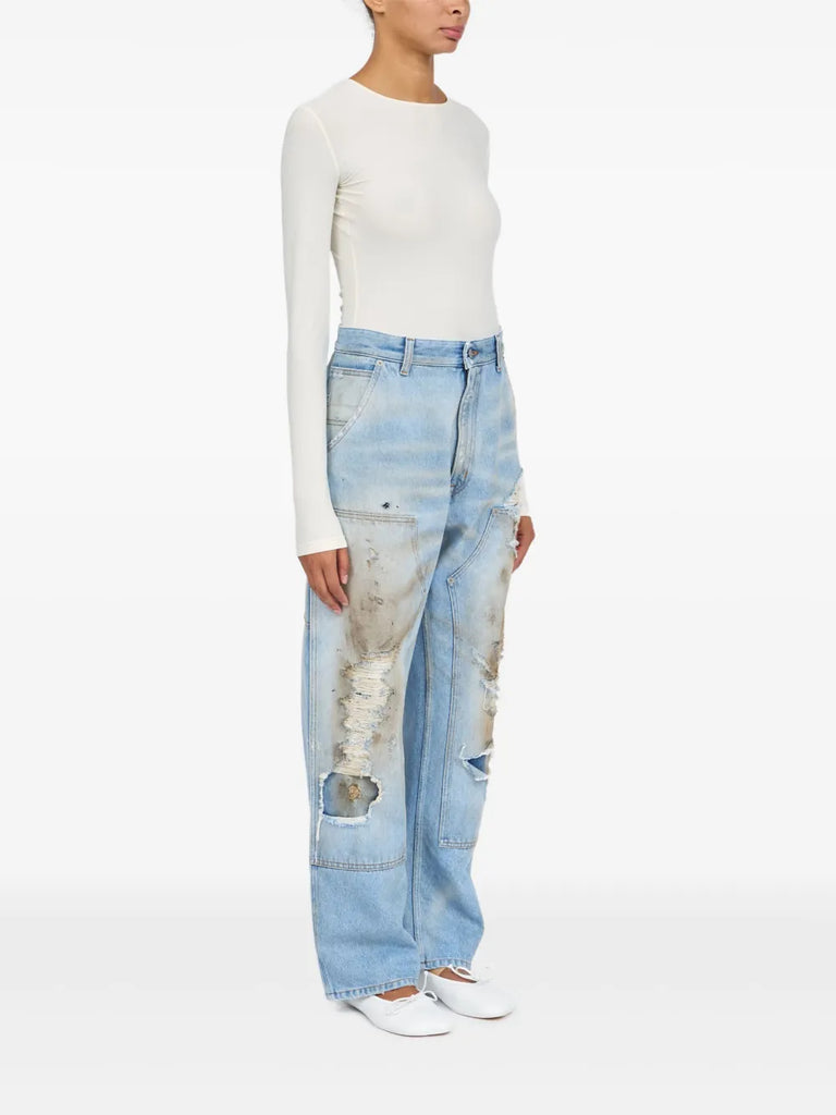distressed jeans