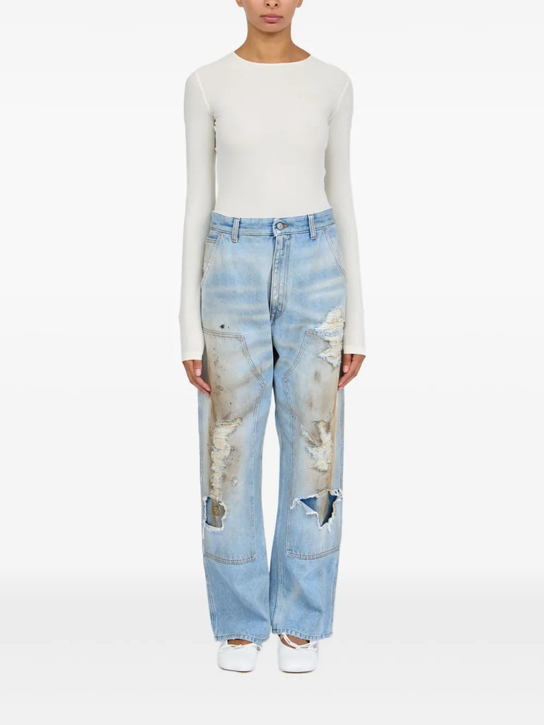 distressed jeans