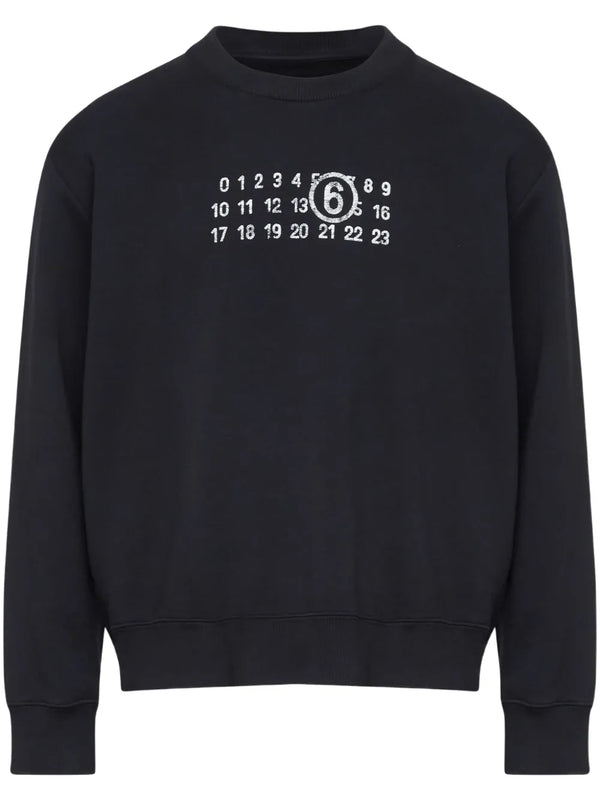 Numbers-motif sweatshirt