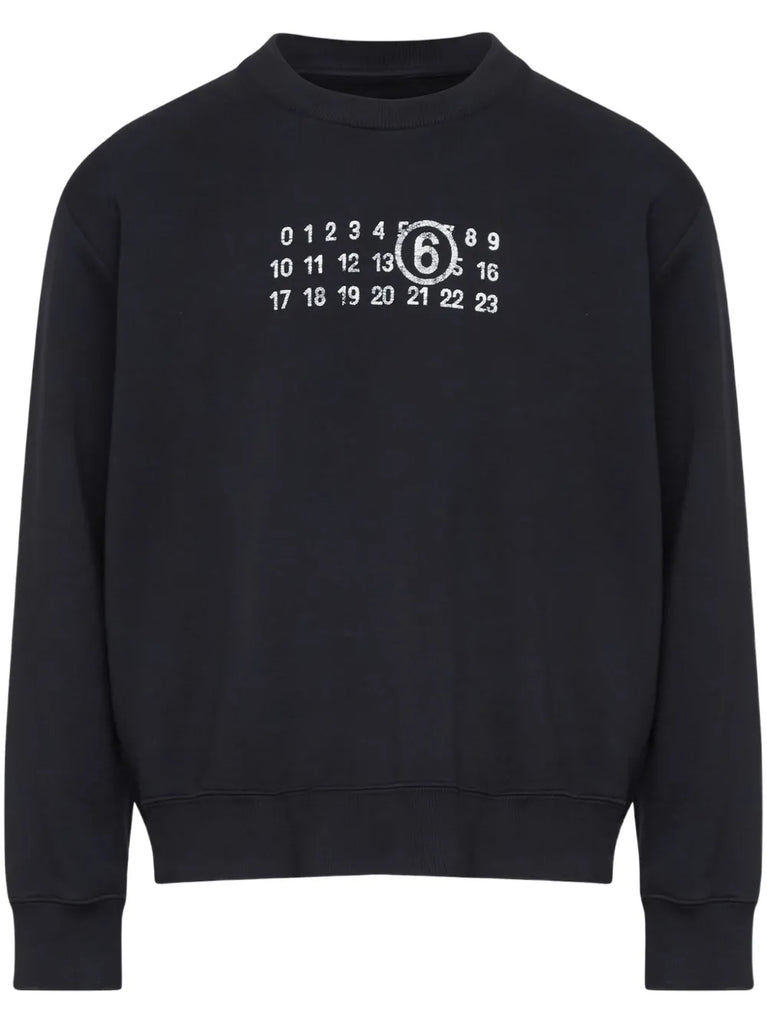 Numbers-motif sweatshirt