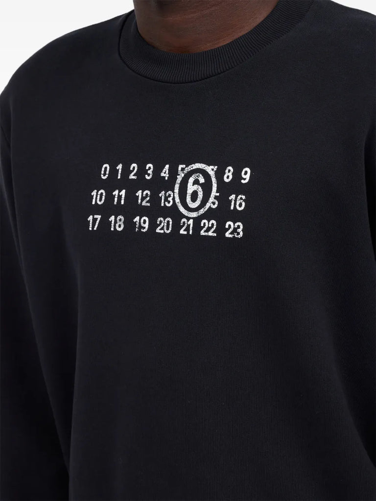 Numbers-motif sweatshirt