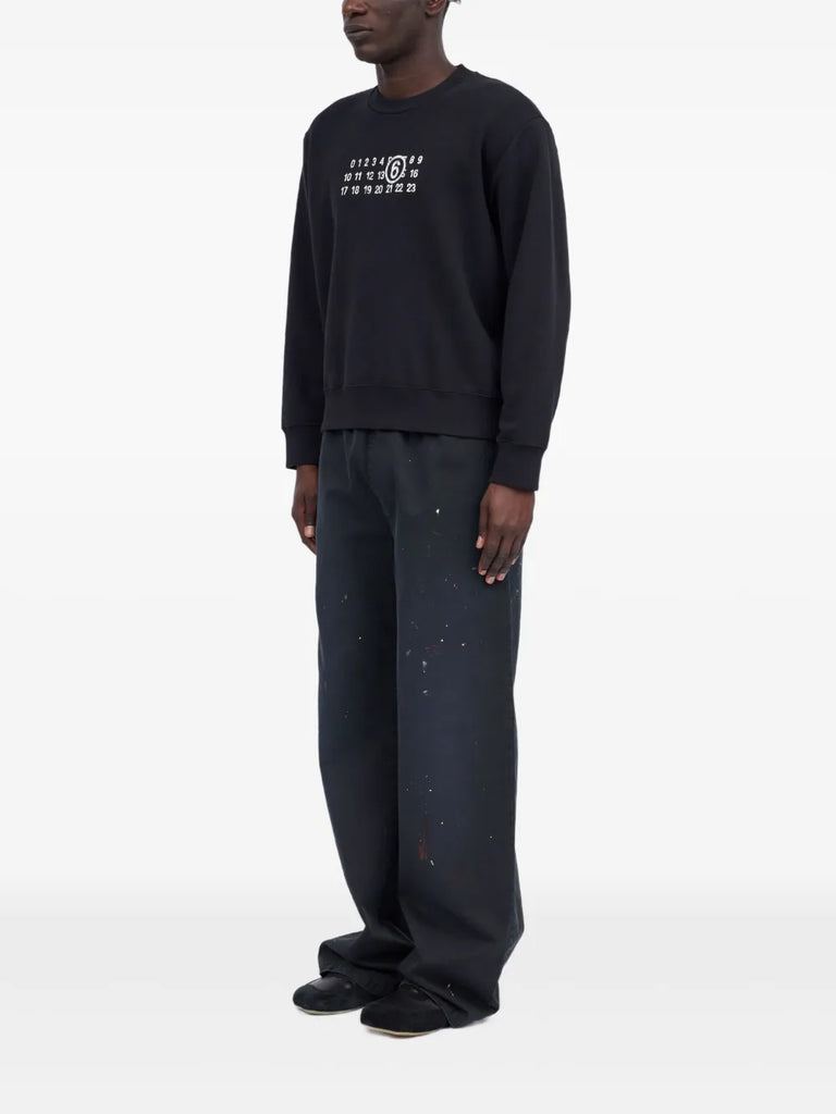 Numbers-motif sweatshirt
