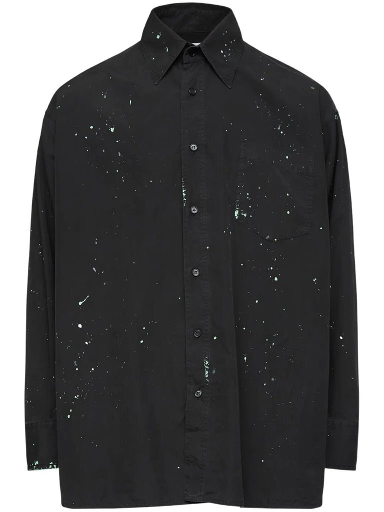 paint-splatter shirt