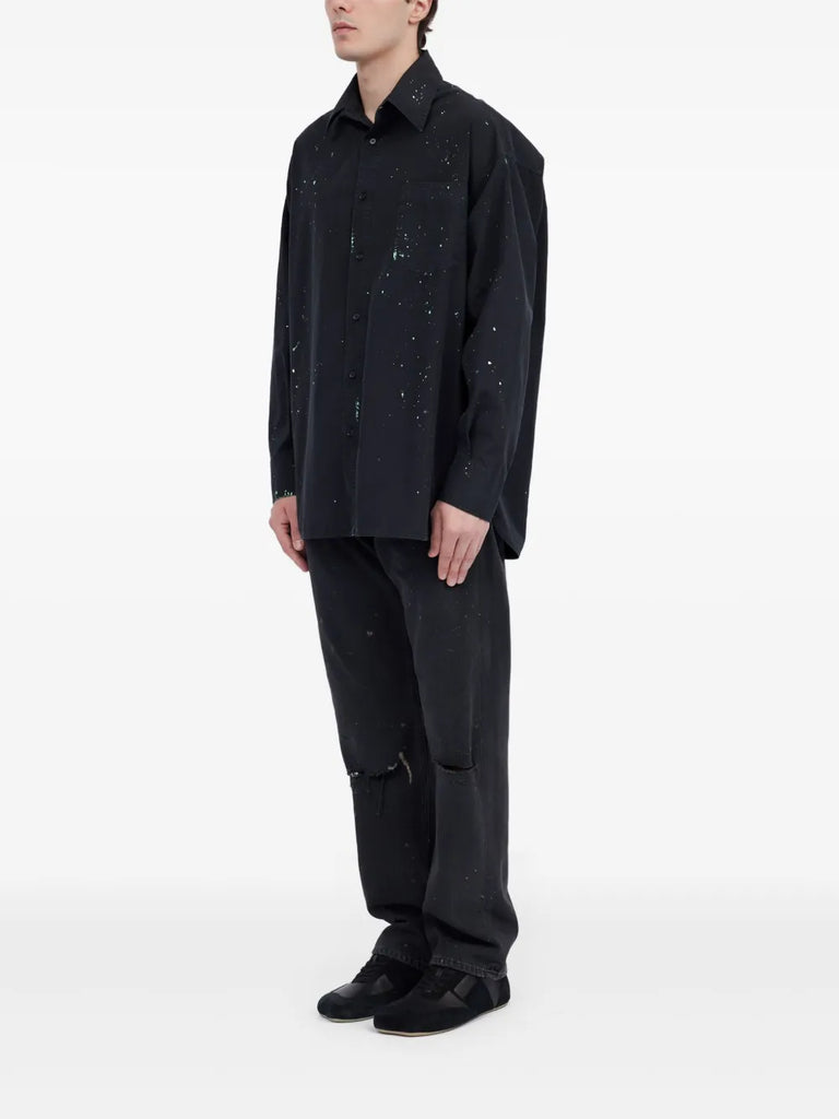 paint-splatter shirt