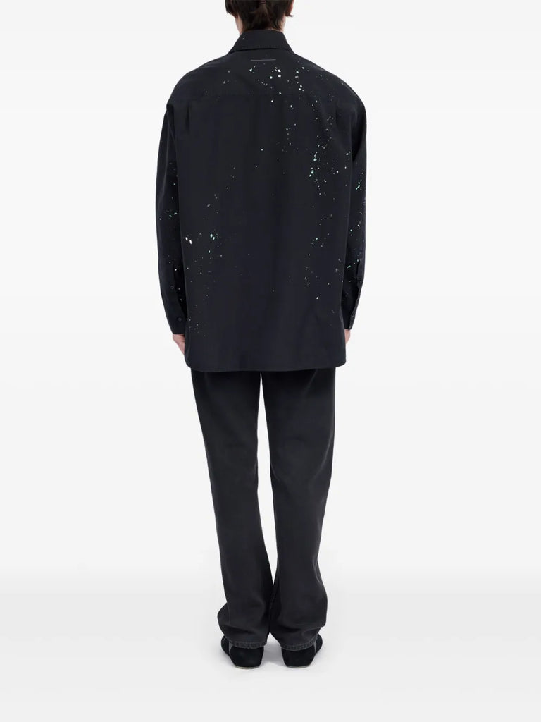 paint-splatter shirt