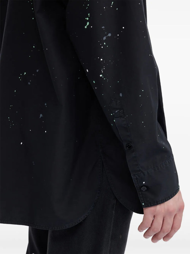 paint-splatter shirt