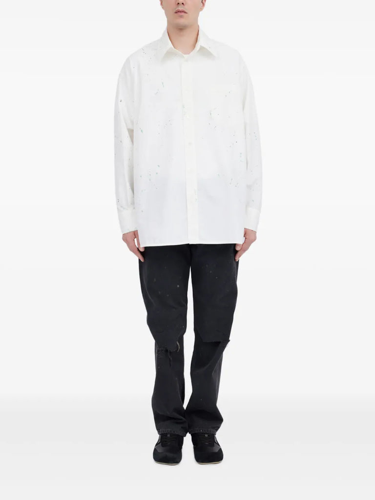 paint-splatter shirt