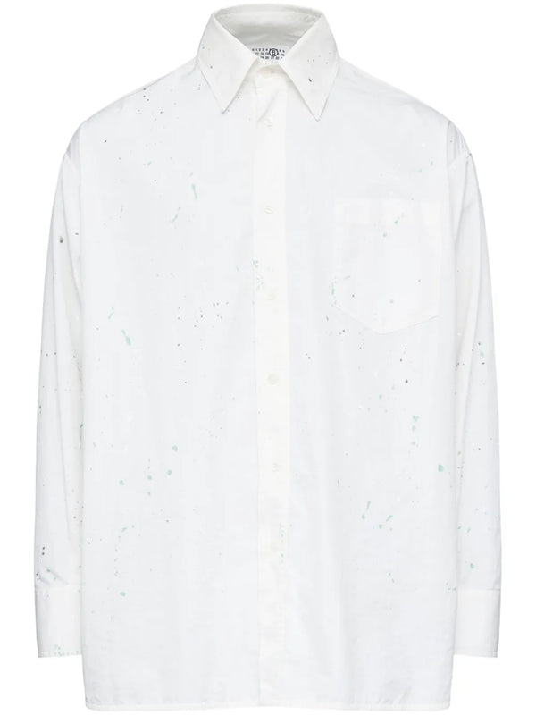 paint-splatter shirt