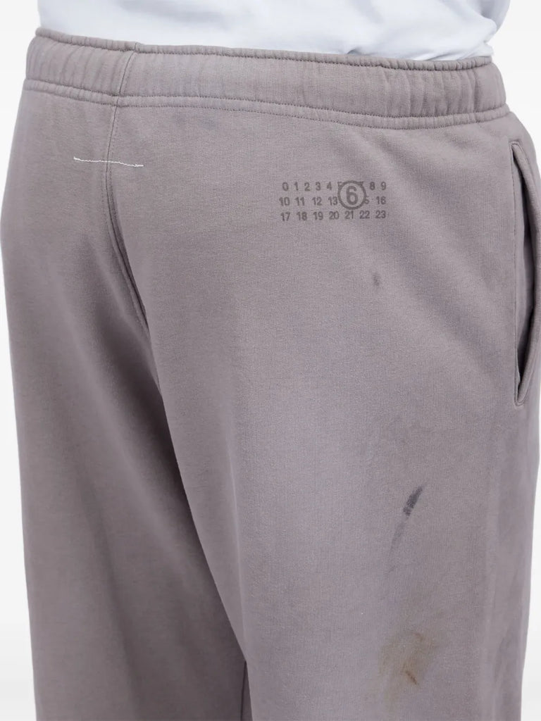 Numbers-motif track pants