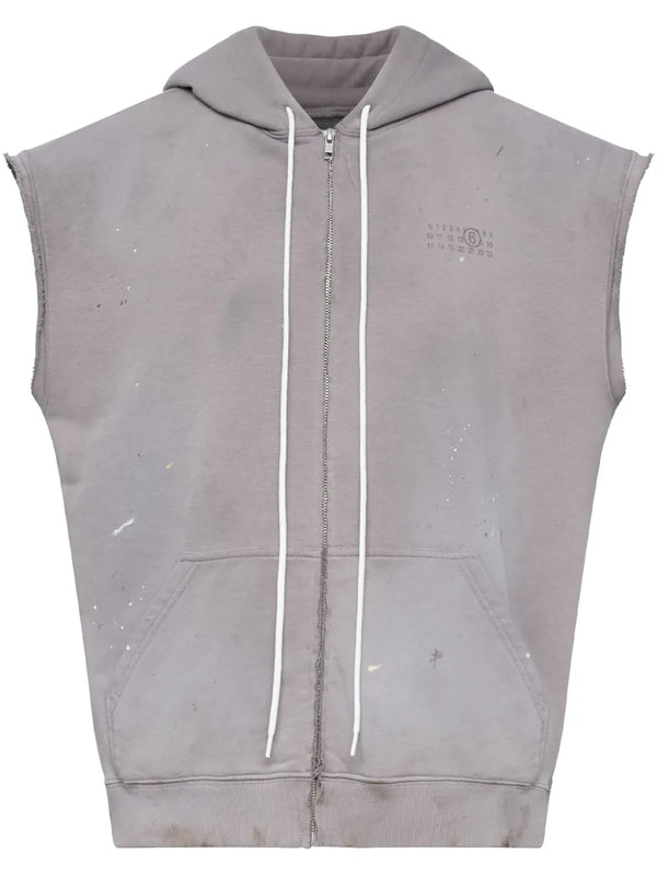 Numbers-motif hoodie