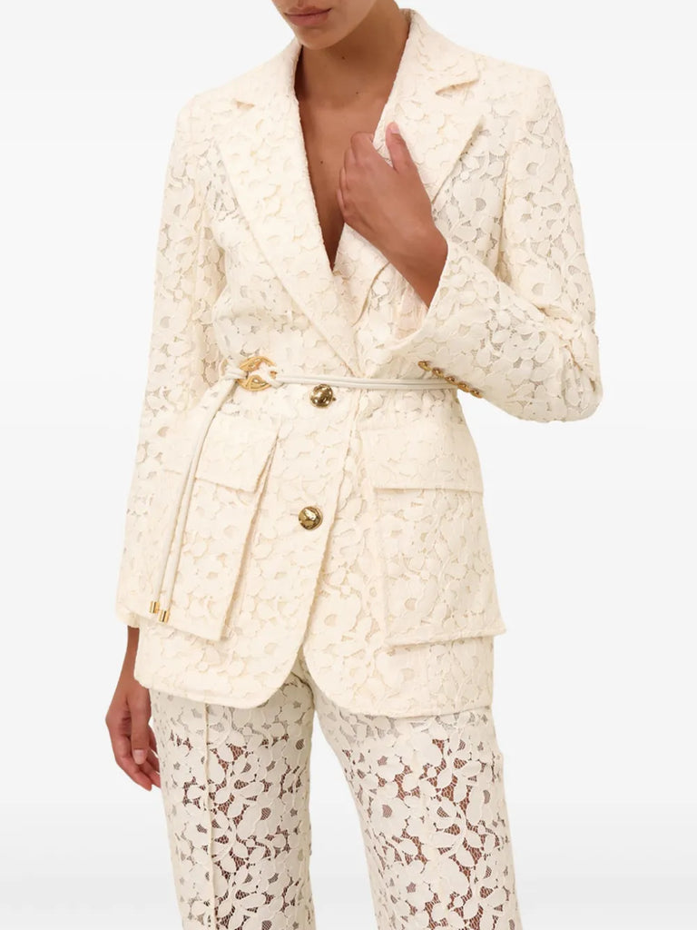 Illuminate lace blazer
